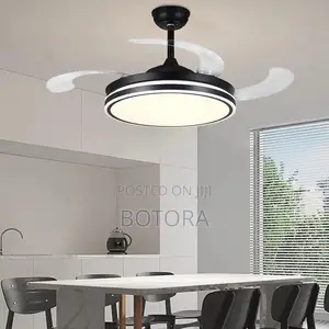 Chandelier Ceiling Fan With Led Light + Remote Control