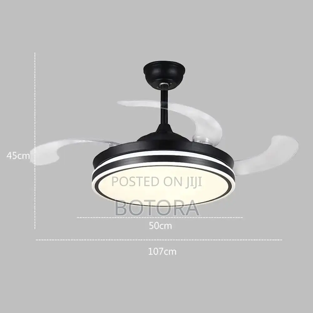 Chandelier Ceiling Fan With Led Light + Remote Control