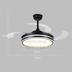 Chandelier Ceiling Fan With Led Light + Remote Control