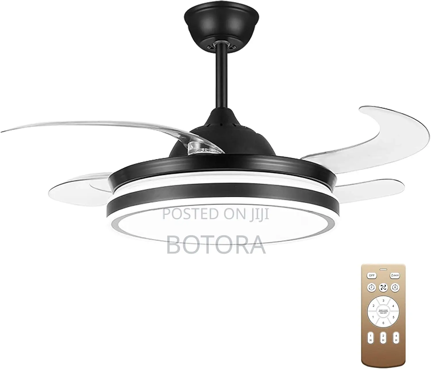 Chandelier Ceiling Fan With Led Light + Remote Control