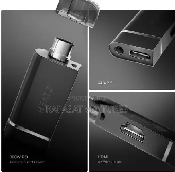 Heatz Zt90 Type-C to (Hdmi+Aux+Pd100w) Adapter