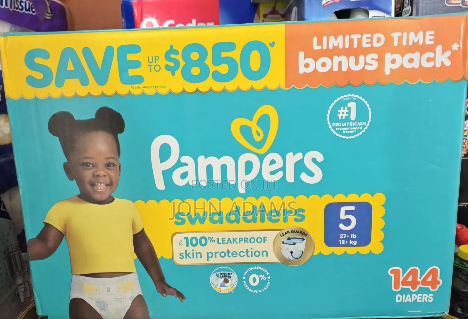 Pampers Swaddlers Size 5 – 144 Diapers | Bonus Pack