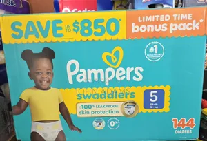 Pampers Swaddlers Size 5 – 144 Diapers | Bonus Pack