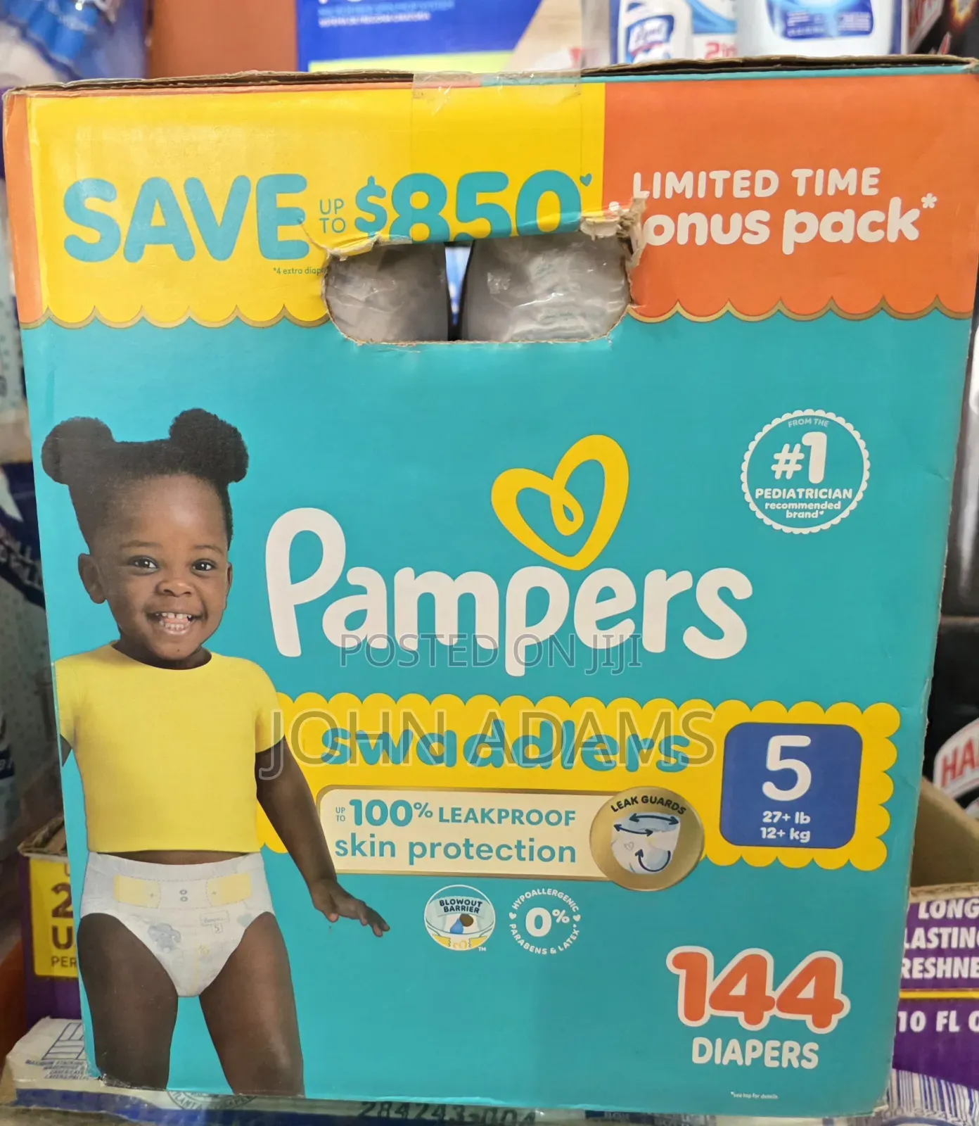 Pampers Swaddlers Size 5 – 144 Diapers | Bonus Pack