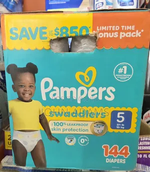 Pampers Swaddlers Size 5 – 144 Diapers | Bonus Pack