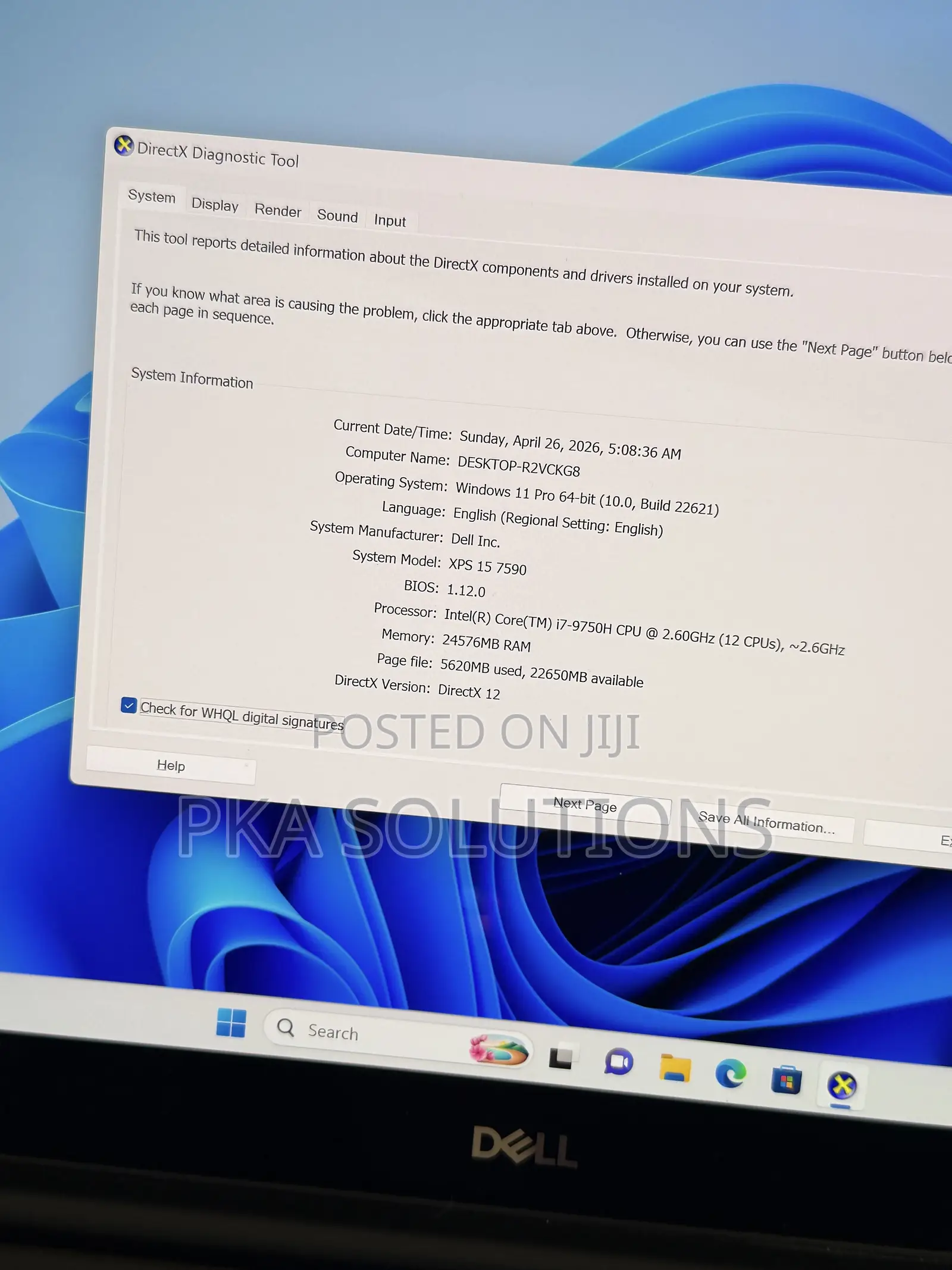 Laptop Dell XPS 15 24GB Intel Core i7 SSD 512GB
