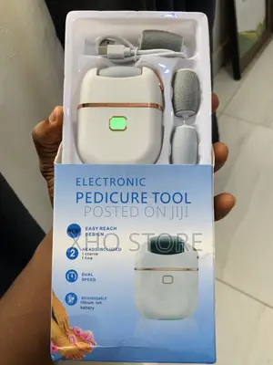 Usb Charged Foot Scrubber Set With 3 Replaceable Roller Heads-Pedicure