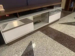 Modern Tv Stand With Glass Partitions and Design