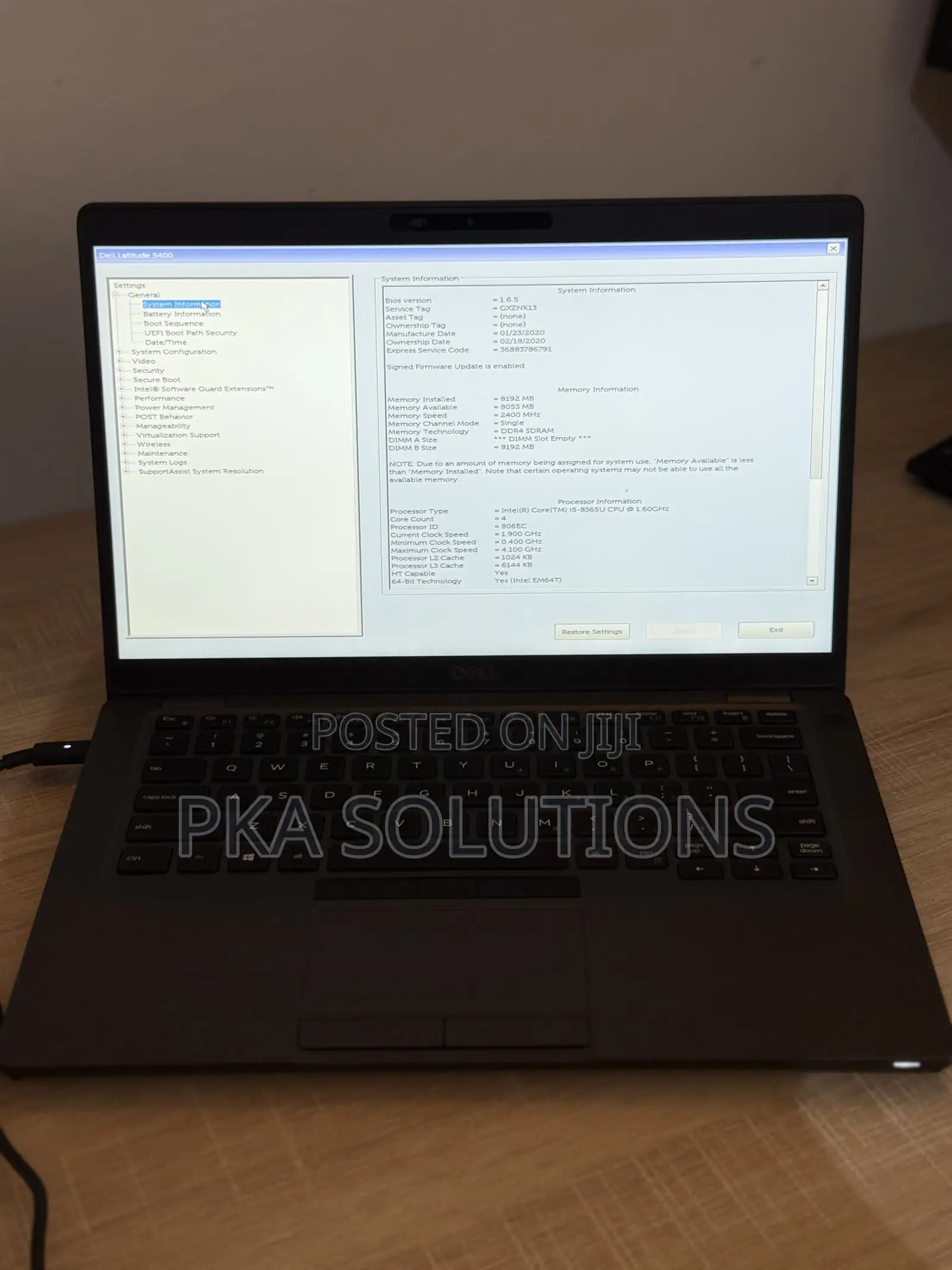 Laptop Dell Latitude 5400 16GB Intel Core i5 SSD 256GB