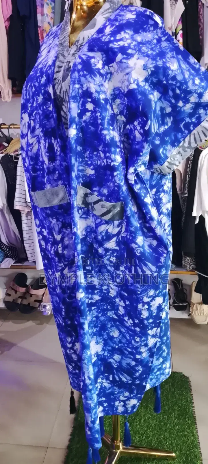 Ankara Long Kimono Dress
