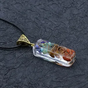 Chakra Crystal Stone Pendant Necklace