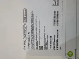 New Laptop Apple MacBook Air 2026 M5 13-inch 16GB Apple M5 SSD 512GB