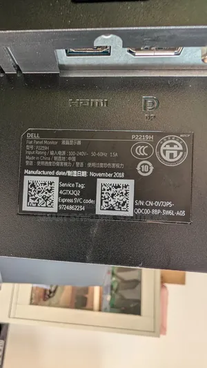 22" Dell Ips Edgeless Monitor