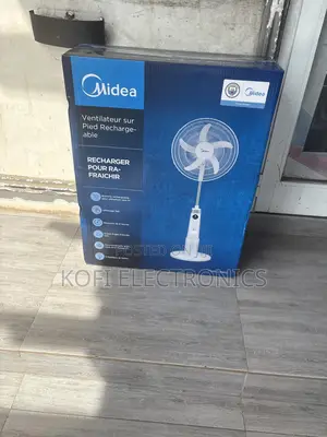Perfect for Home Midea Rechargeable Fan 18" -White