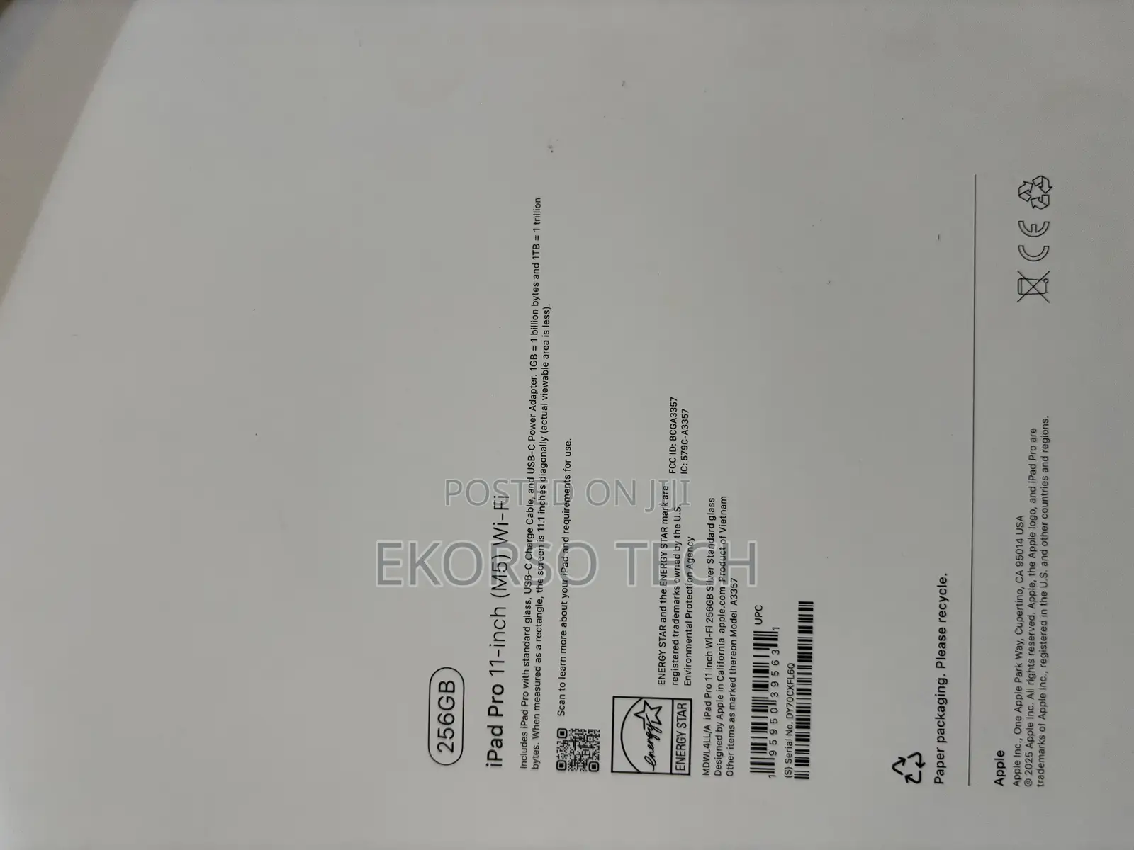 New Apple iPad Pro 11 (2025) 256 GB Gray