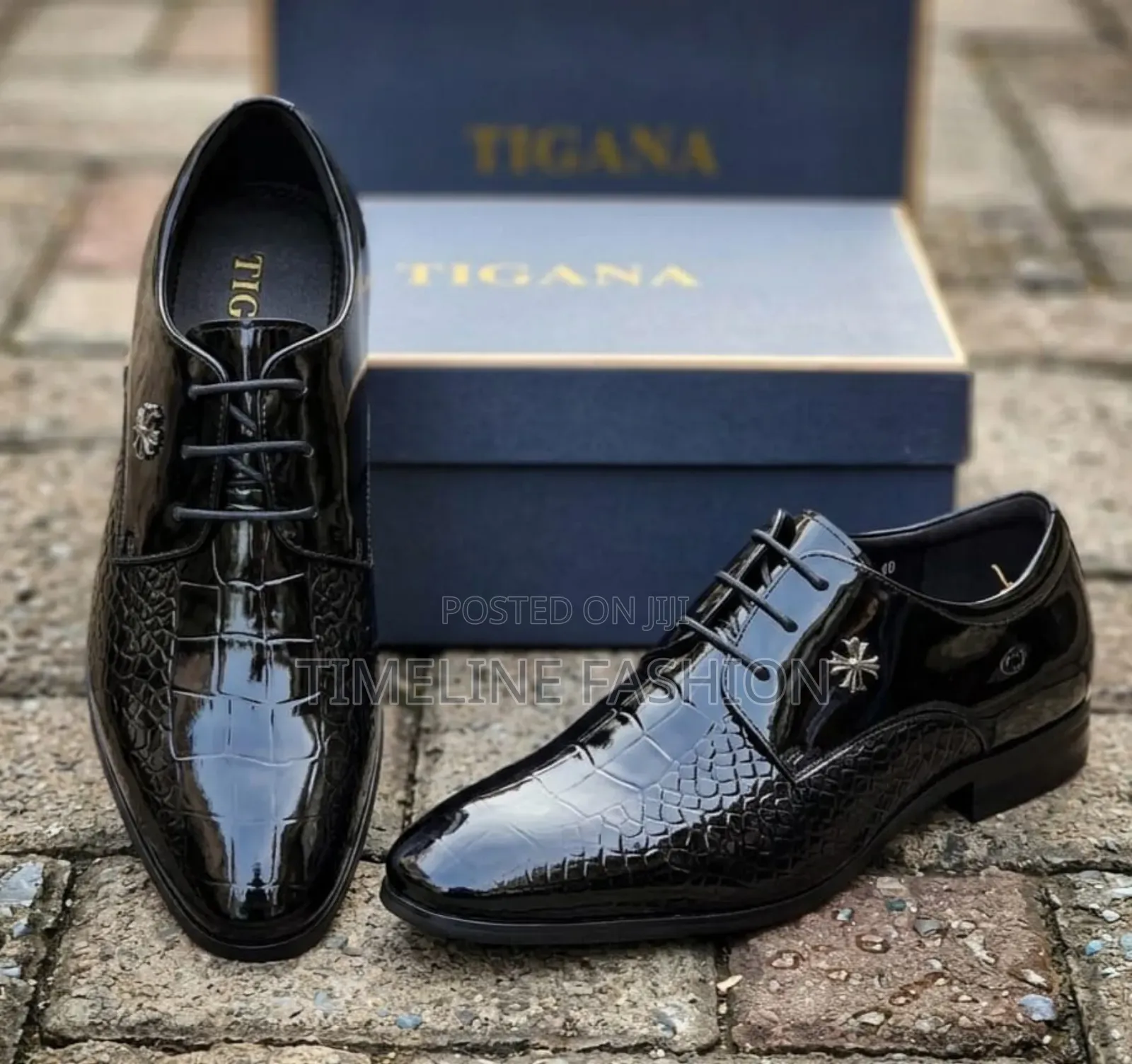 Quality Tigana Men's Formal Dressing Mirror Leather Shoes
