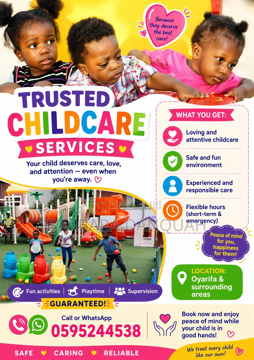 Child Care or Nanny Services