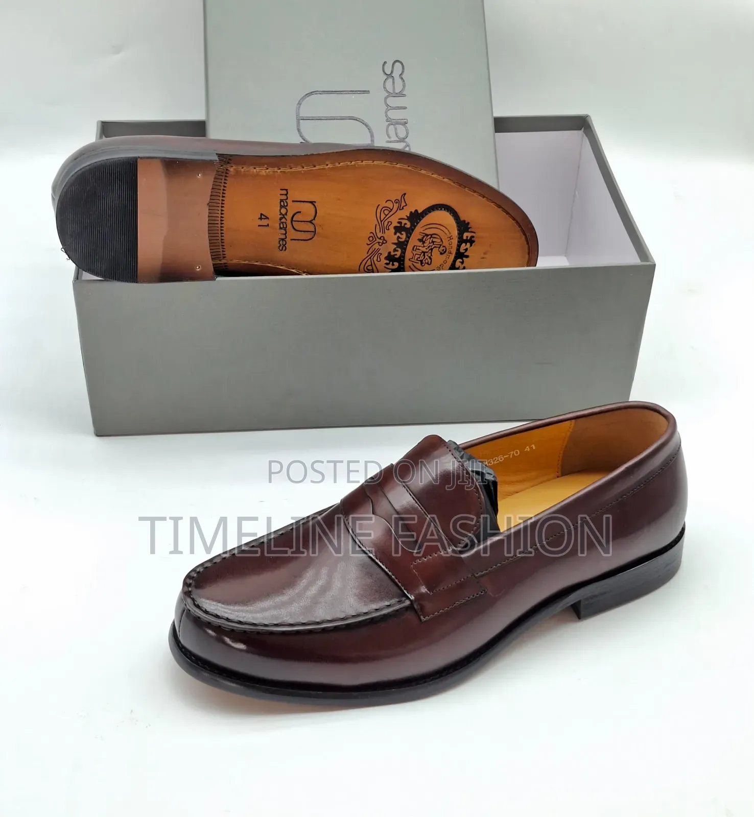 Mack James Coffee Brown Men's Durable Leather Shoes