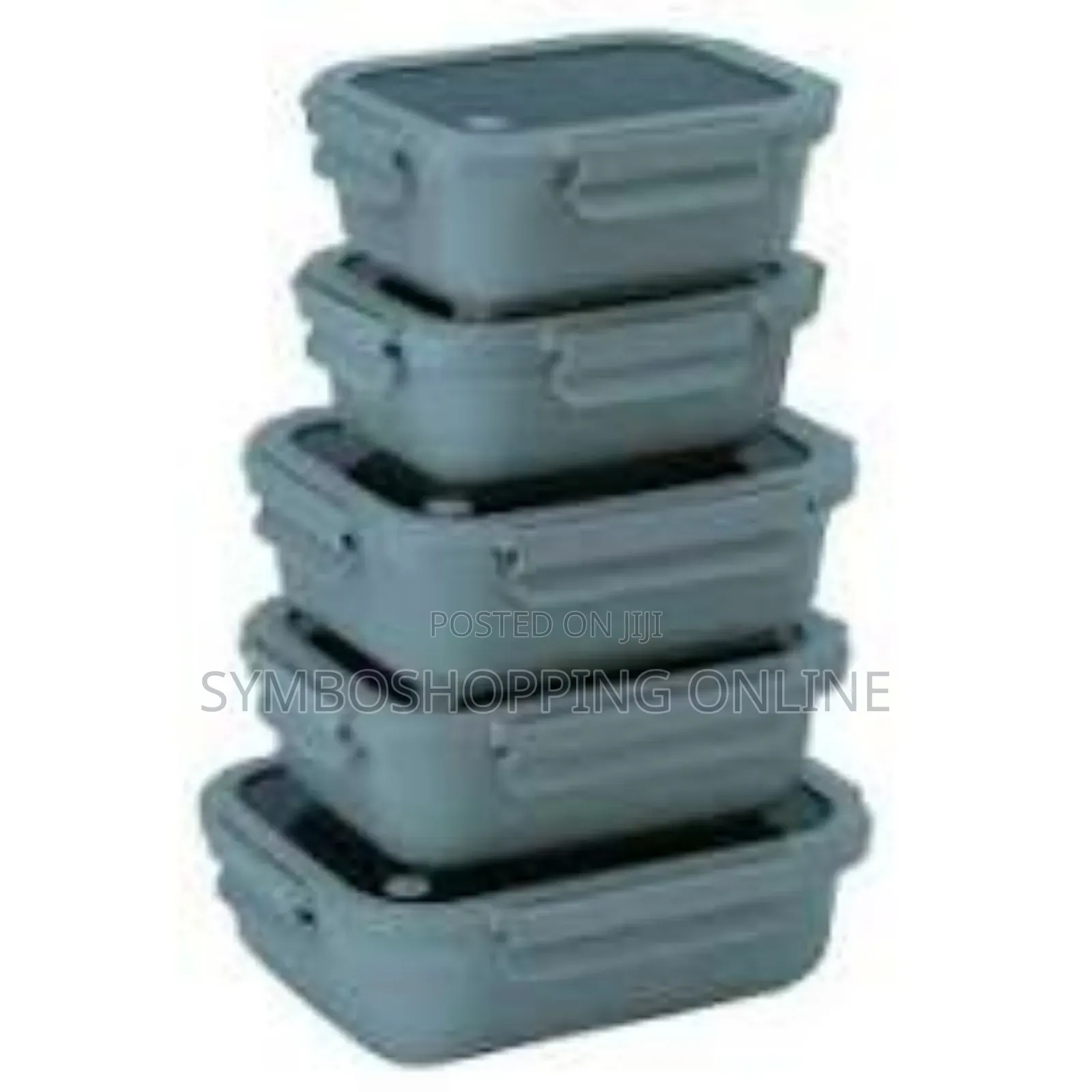 Safdie Ceramic Food Storage Set, 5 Containers With Glass Lids,