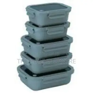Safdie Ceramic Food Storage Set, 5 Containers With Glass Lids,