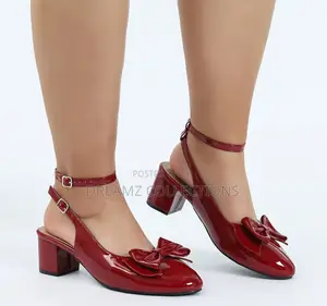 Bow Detail Slingback Block Heel
