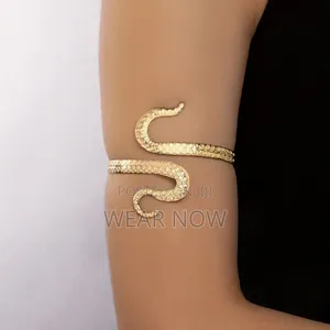Serpentine Gold Plated Arm Cuff