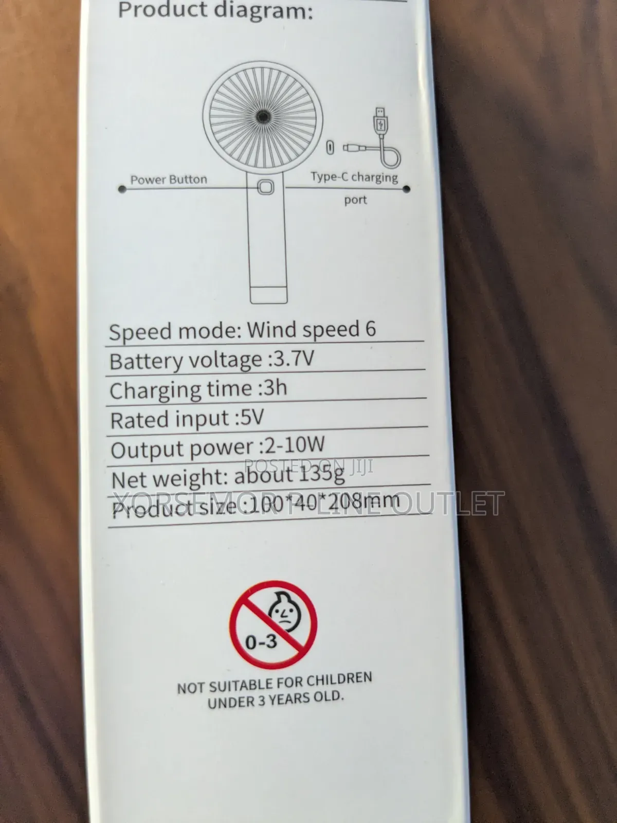 Long Blow Handheld Fan