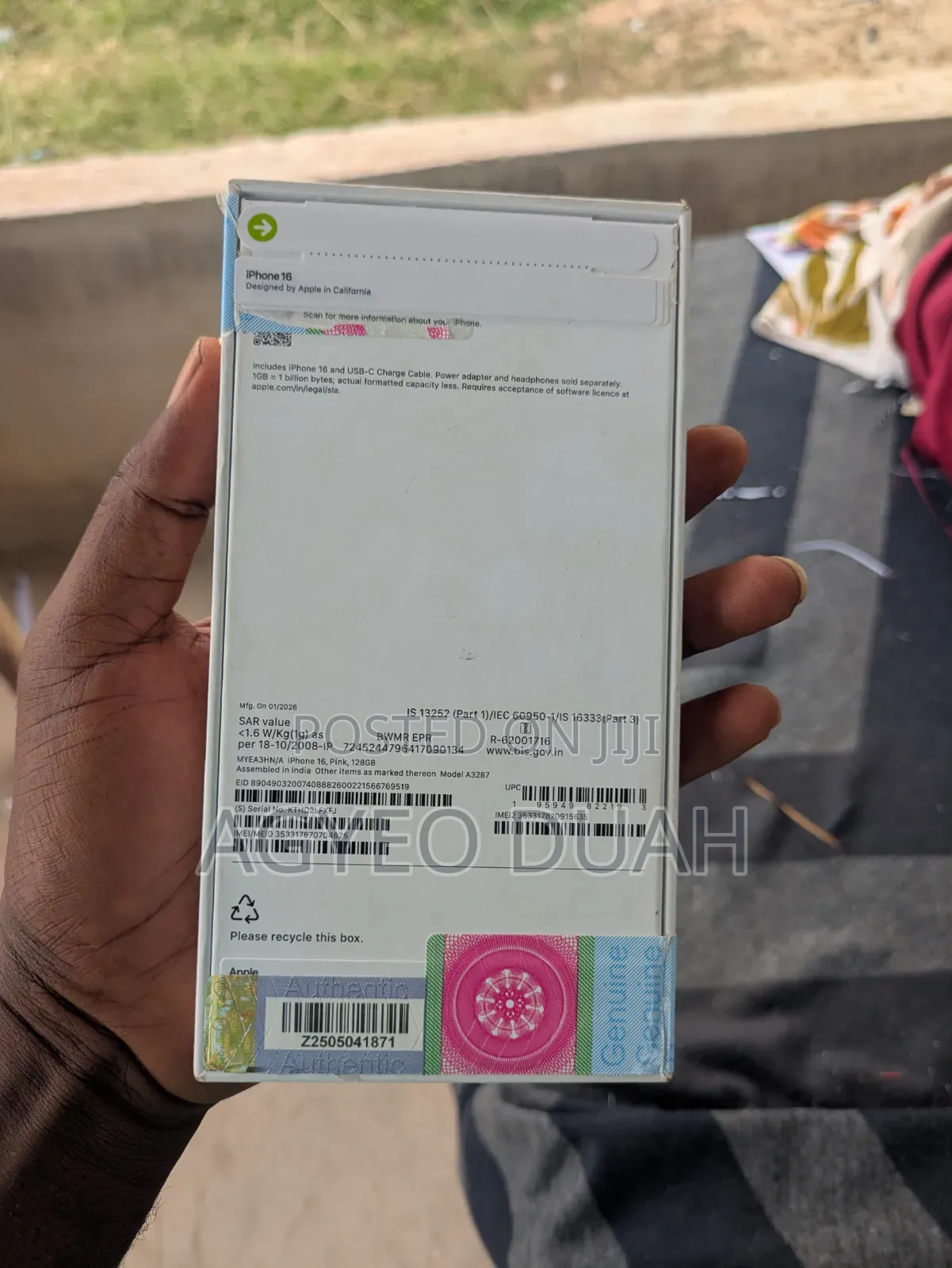 New Apple iPhone 16 128 GB Pink