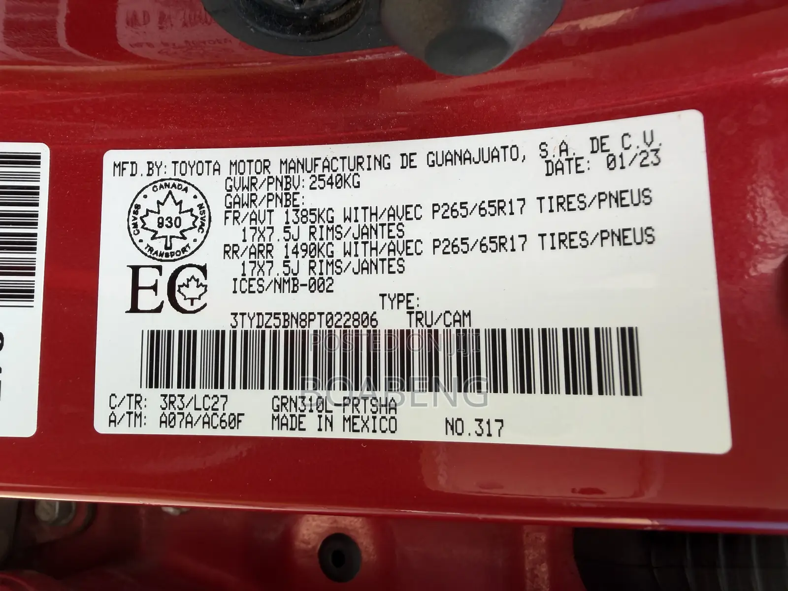 Toyota Tacoma 2023 Red