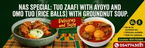 Authentic Tuo Zaafi Omo Tuo – Freshly Made Hot Delivery.