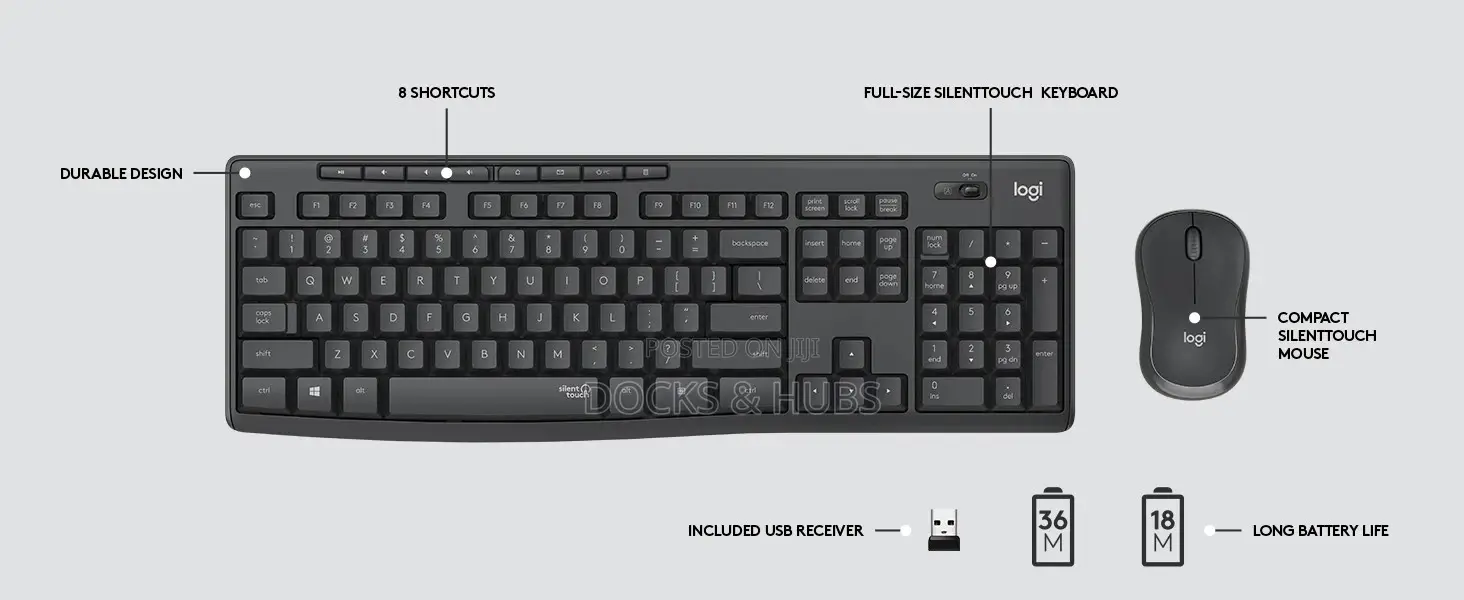 Logitech Mk295 Silent Wireless Keyboard Mouse Combo