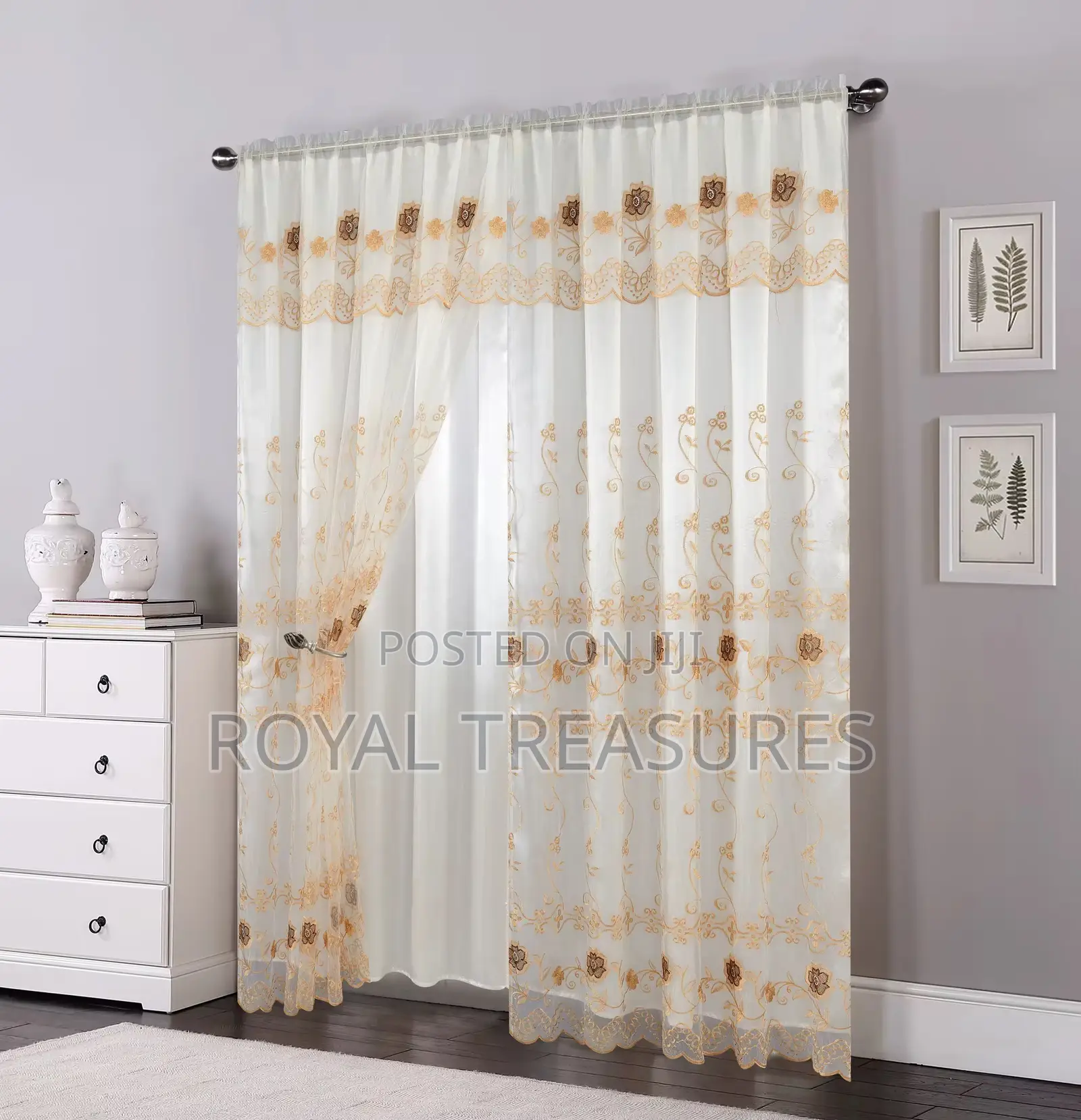 2 in 1 Lace Curtains (Double Layer)