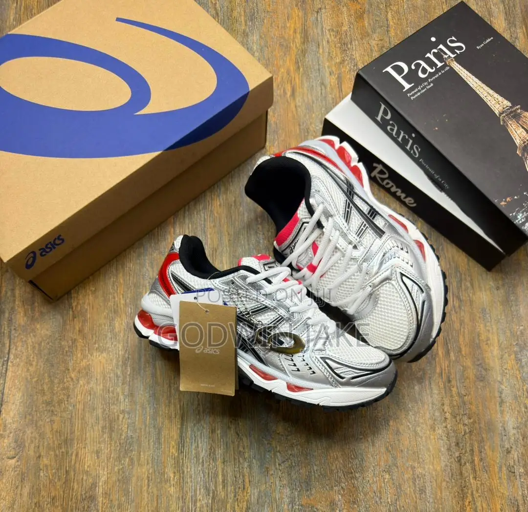 Affordable Sneakers - Asics Gel Runner – Silver/White/Red | Unisex