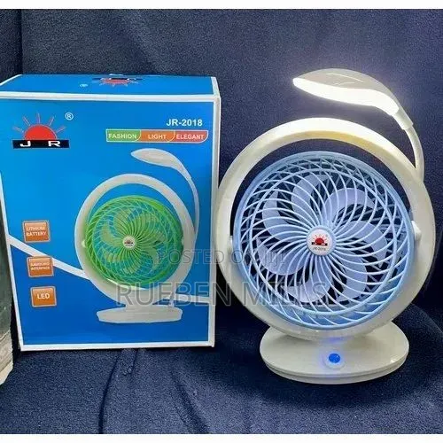 Rechargeable 7 Inch Table Fan With 21 Led Light Jr-2018