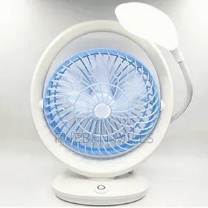 Lithium Battery Rechargeable Mini Table Air Cooling Fan With Led Light
