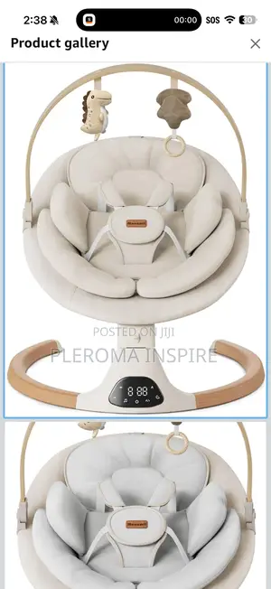 Electric Baby Cot Swing, Bluetooth Music, 10 Preset Melodies, Remote