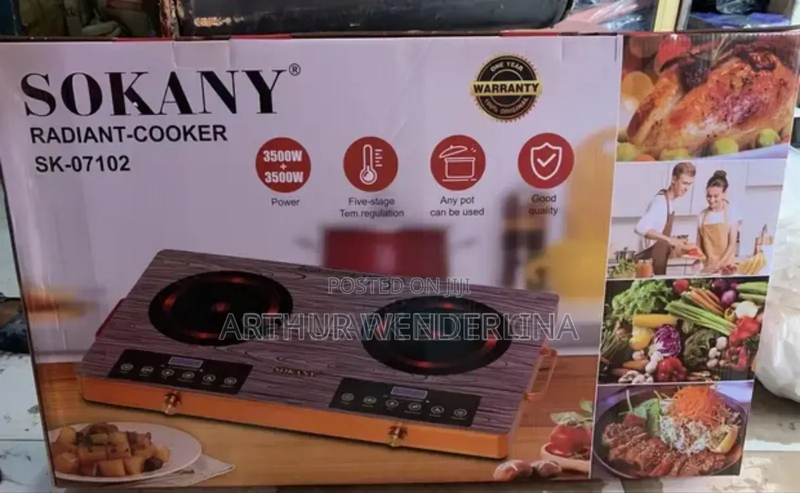 Sokany 3500w Dual Burner Infrared Cooker .(Electric Stove)