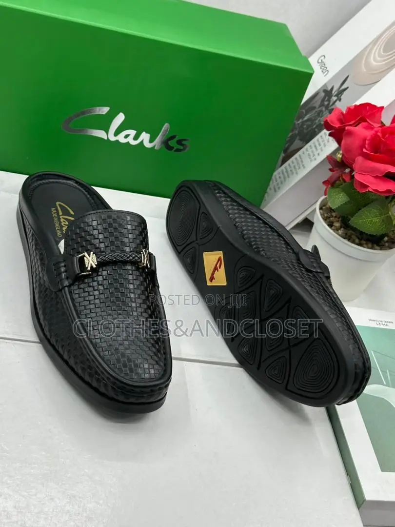 Clarks Men's Backless Leather Loafers