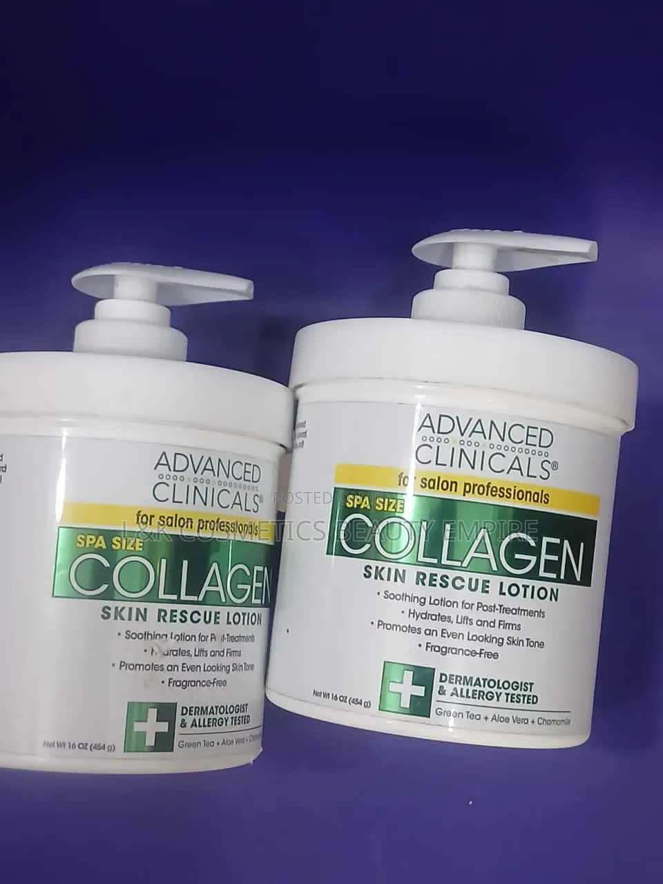 Advanced Clinicals Collagen Skin Rescue Lotion