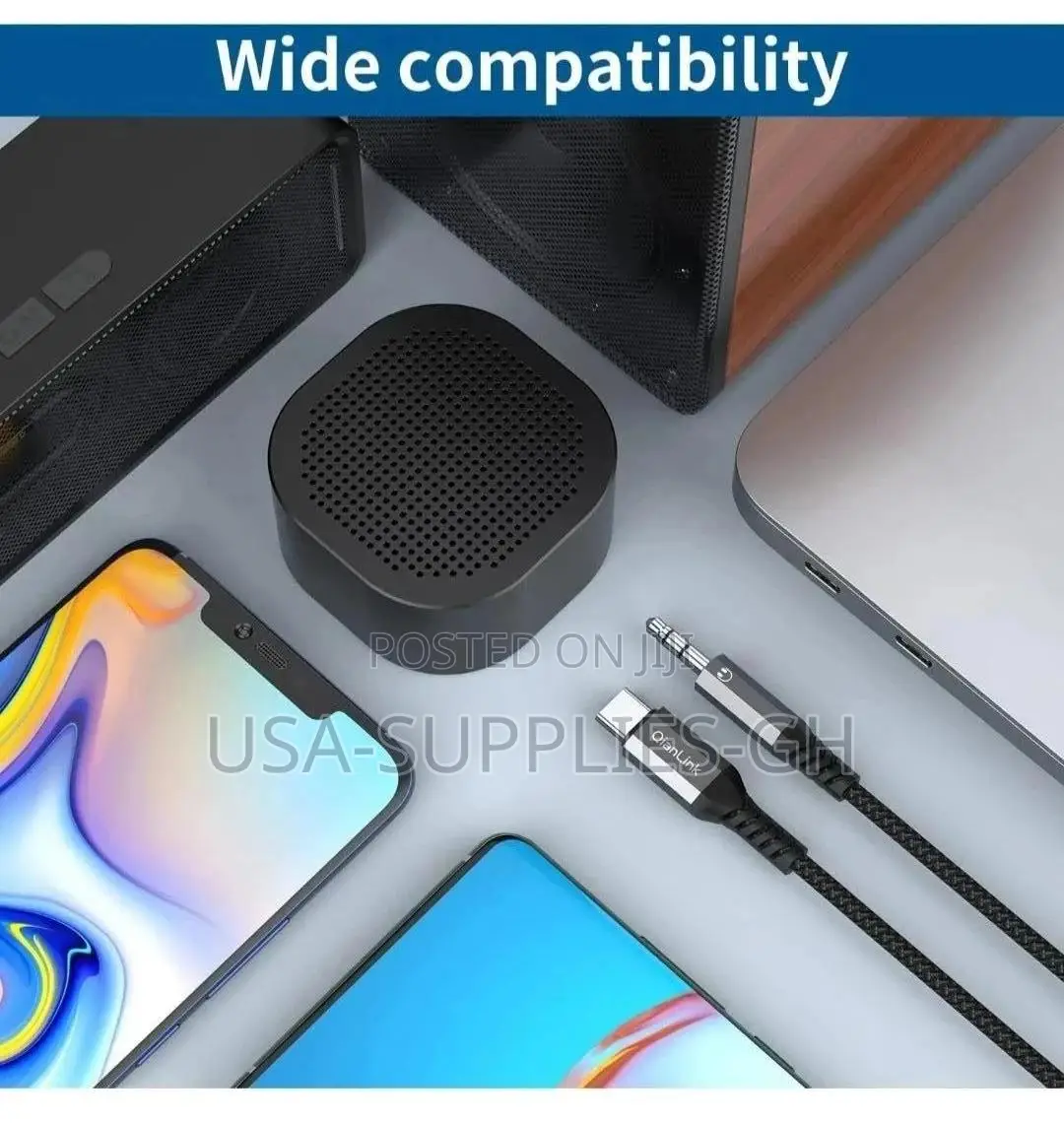 Qianlink Usb C To 3.5mm Audio Aux Jack 3.3ft Cable From Usa