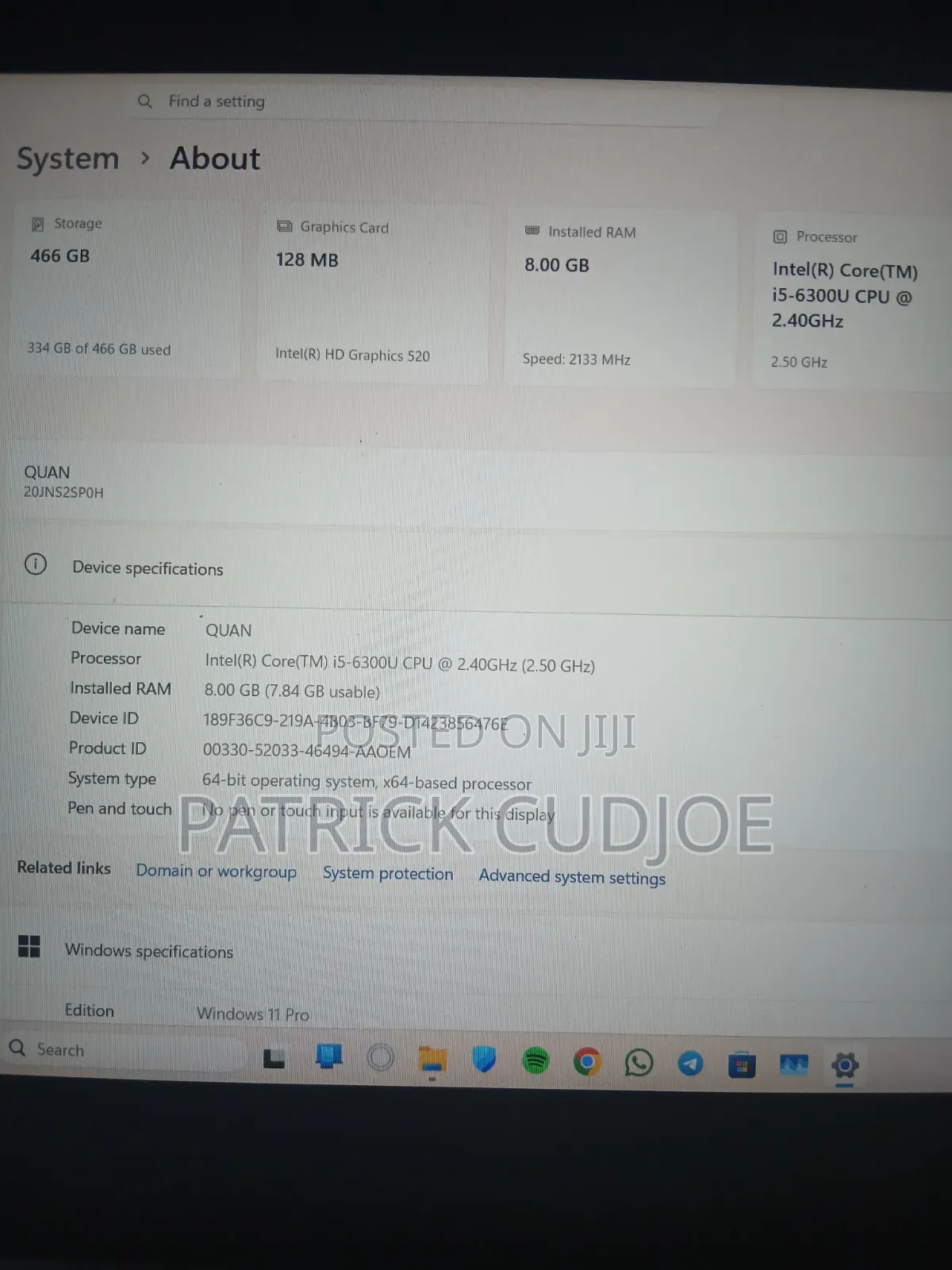 Laptop Lenovo ThinkPad T470 8GB Intel Core i5 SSD 500GB