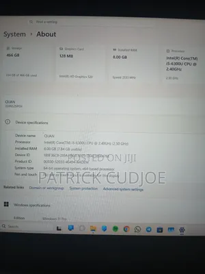Laptop Lenovo ThinkPad T470 8GB Intel Core i5 SSD 500GB