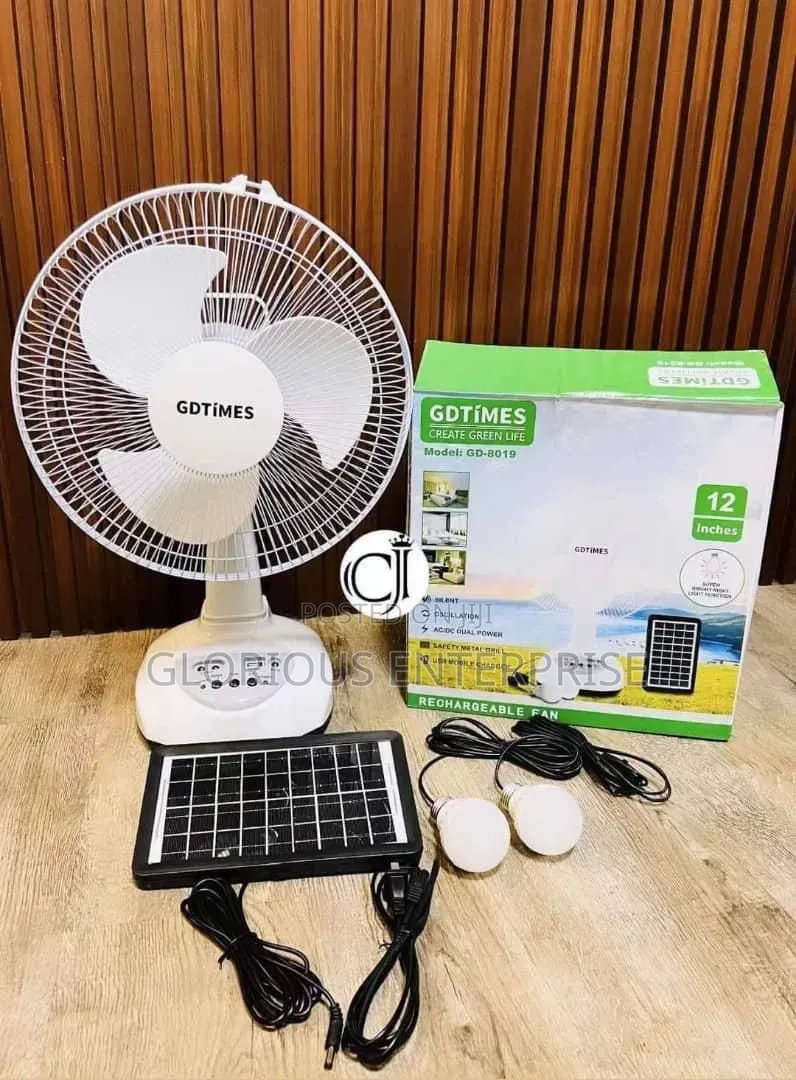 Rechargeable and Solar Fan