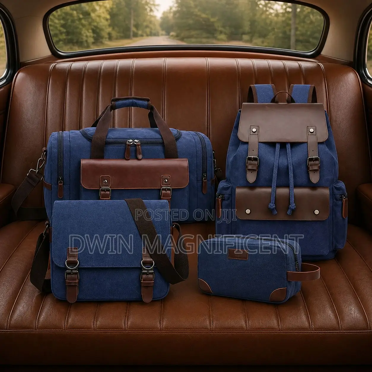 4 Set Bags ( Duffel, Backpack, Messenger Bag,Pouch)