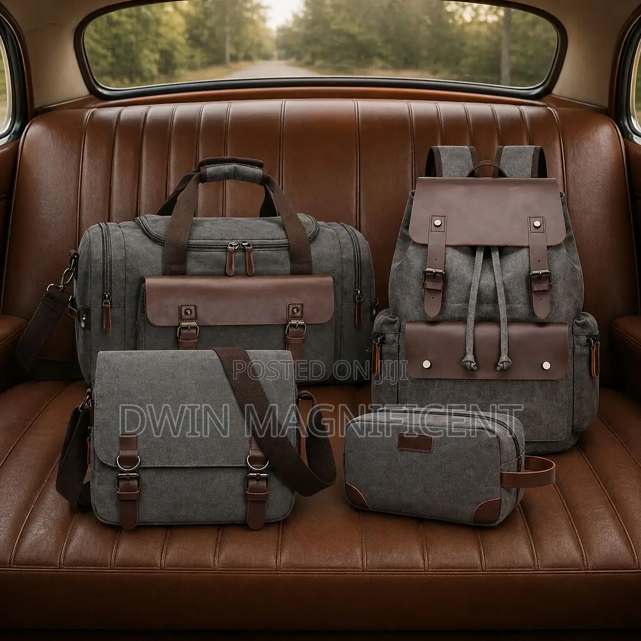 4 Set Bags ( Duffel, Backpack, Messenger Bag,Pouch)