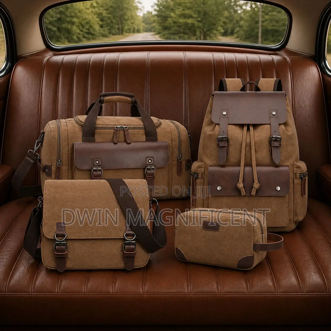 4 Set Bags ( Duffel, Backpack, Messenger Bag,Pouch)