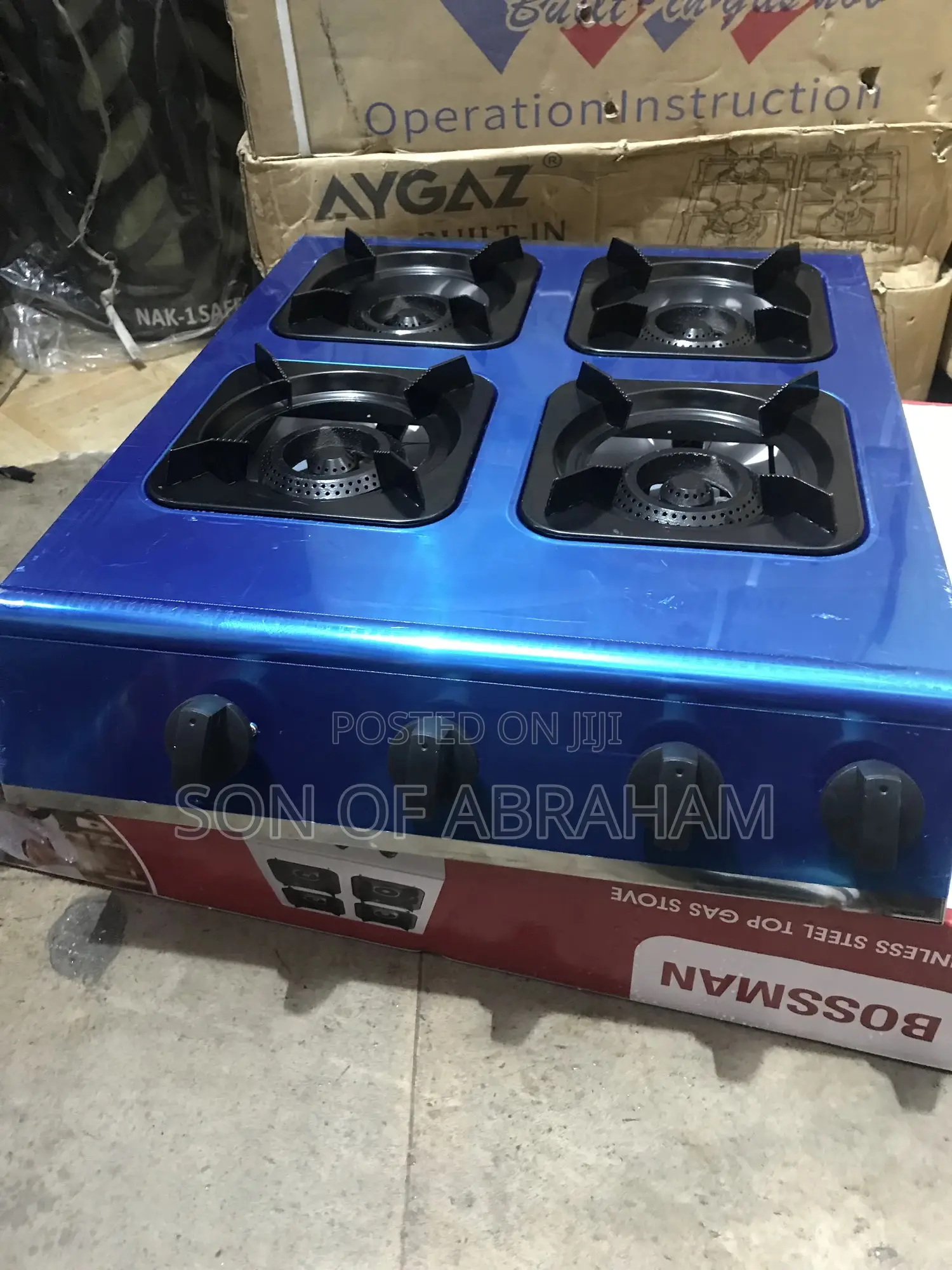 4burner Bossman Table Top Auto Ignition Stove