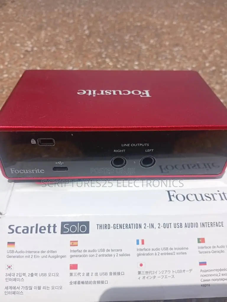 Focusrite Scarlet Solo 3rd Gen 2in2 Sound Card