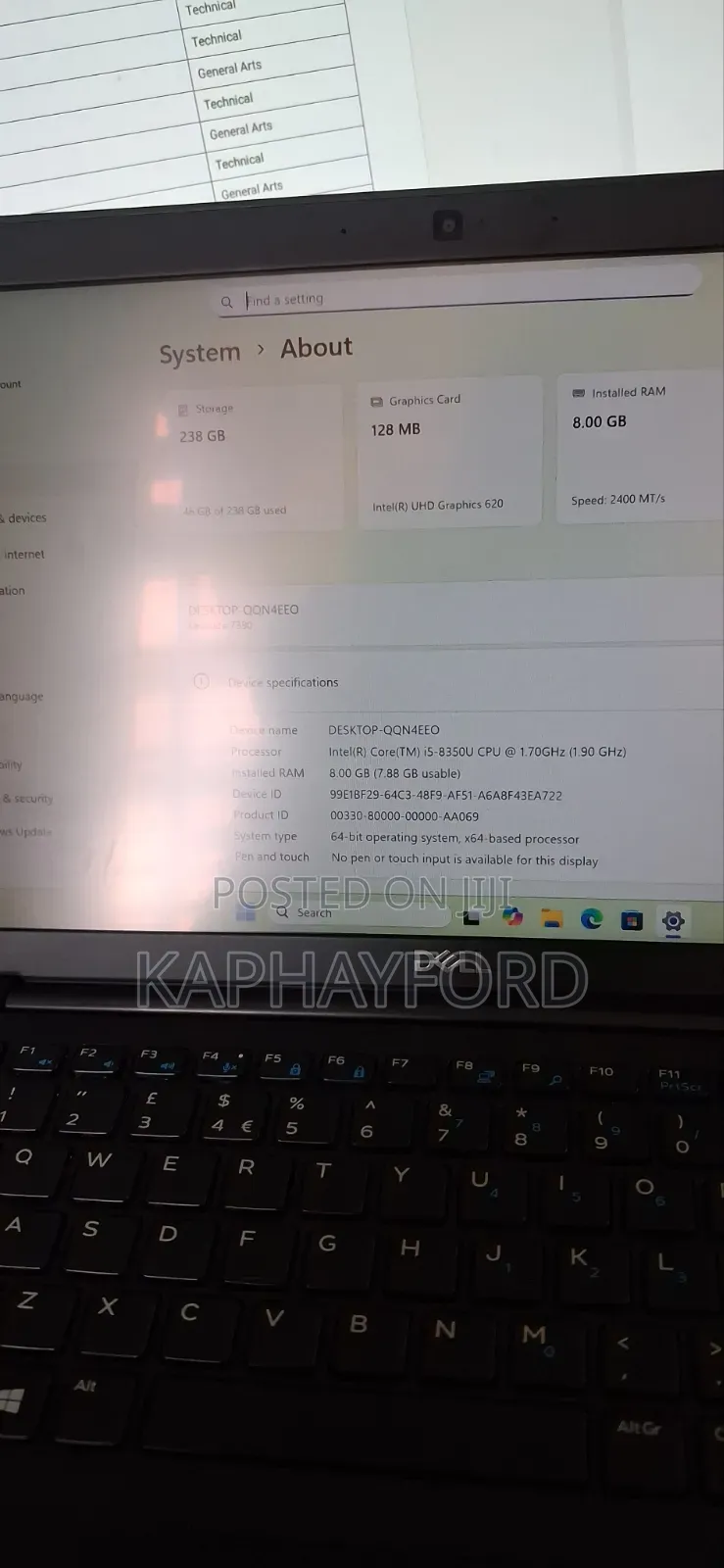 Laptop Dell Latitude 7390 8GB Intel Core i5 SSD 750GB