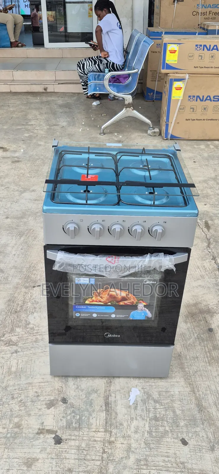 Gray Colour of Midea Gas Cooker 50by50 Available